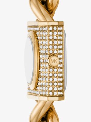 Michael kors gold bling watch hot sale