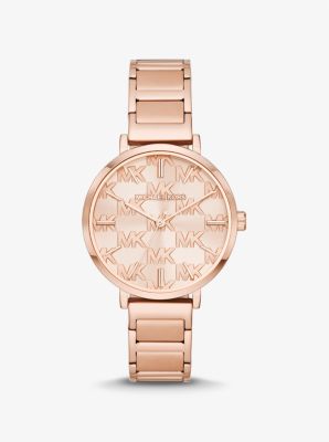 Michael kors watch links rose gold sale