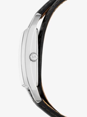 Mini Empire Silver-Tone and Leather Watch | Michael Kors