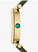 Montre Parker dorée à pavé et à bracelet en cuir gaufré à motif crocodile image number 1