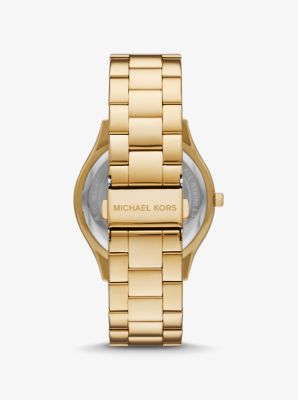 Oversized Slim Runway Gold-Tone Watch | Michael Kors Canada