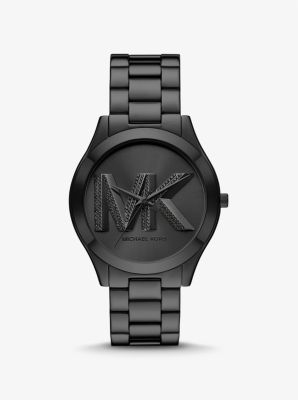 Oversized Slim Runway Black Tone Watch Michael Kors Canada