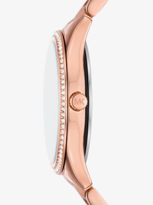 Mini Lauryn Pavé Rose Gold-Tone Watch | Michael Kors