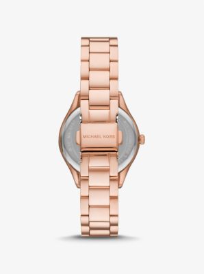 Mini Lauryn Pavé Rose Gold-Tone Watch image number 2