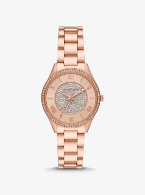 Oversized Slim Runway Rose Gold-Tone Watch