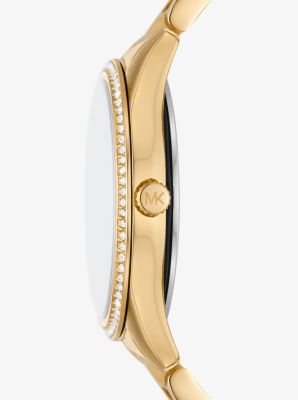 Mini Lauryn Pavé Gold-Tone Watch | Michael Kors