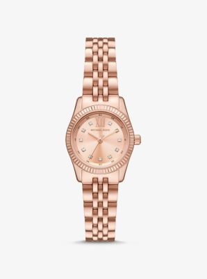 Reloj Lexington petite en tono dorado rosa con incrustaciones image number 0