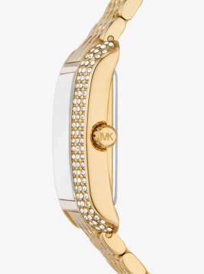 Armbanduhr Petite Emery im Goldton mit Pavé image number 1