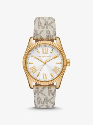 Lexington Gold-Tone and Signature Logo Watch image number 0