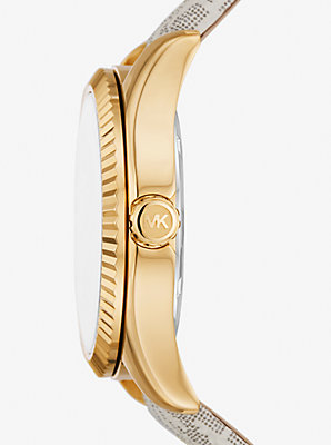 Lexington Gold-Tone and Signature Logo Watch