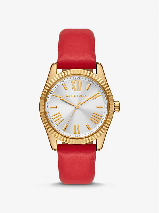 Lexington Gold-Tone and Leather Watch image number 0