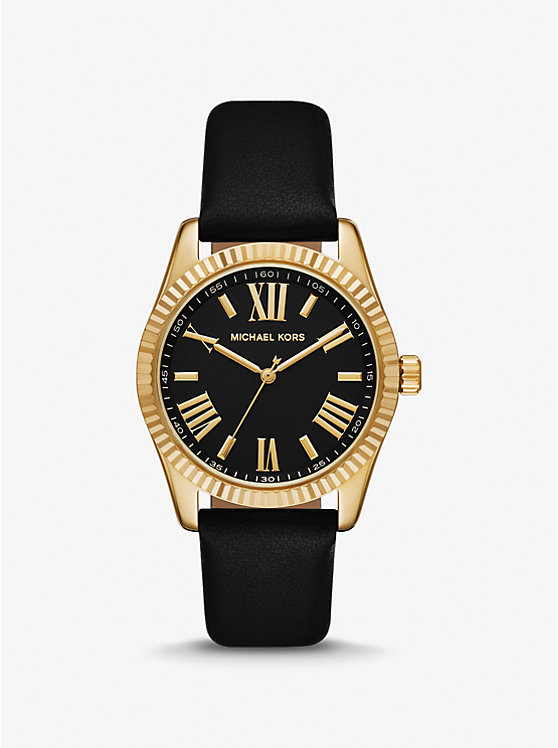 Kors Leather Gold-Tone Canada | Lexington Michael and Watch