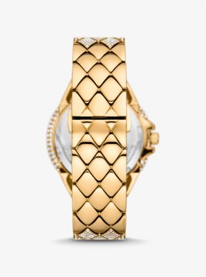 Orologio Camille oversize tonalità oro con pavé