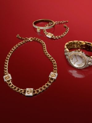 Orologio Camille oversize tonalità oro con pavé