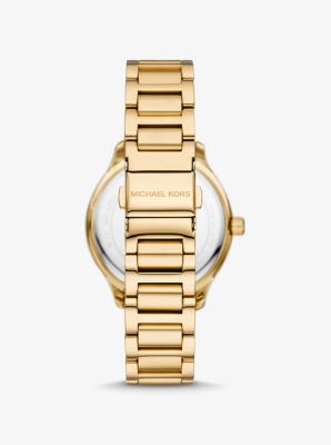 Sage Pavé Gold-Tone Watch