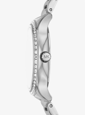 Sage Pavé Silver-Tone Watch