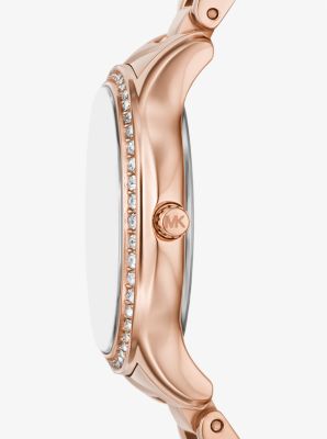 Mini Sage Pavé Rose Gold-Tone Watch image number 1