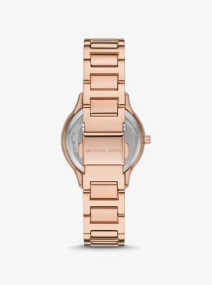 Mini Sage Pavé Rose Gold-Tone Watch