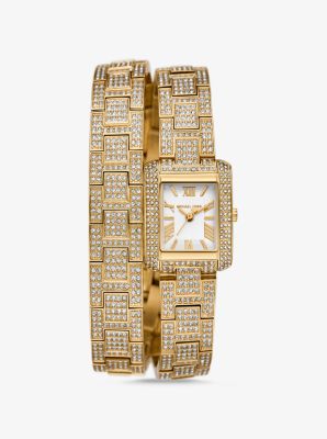 Michael kors wrap around watch sale