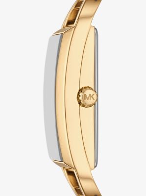 Mini Empire Pavé Gold-Tone Bangle Watch