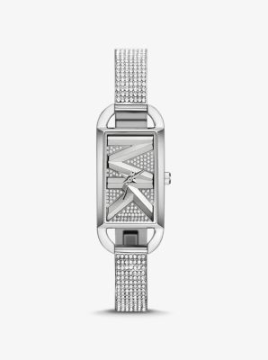 Mini Empire Pavé Silver-Tone Bangle Watch image number 0