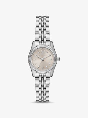 Petite Lexington Pave Silver Tone Watch