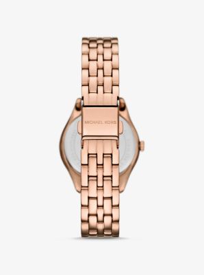 Reloj Harlowe mini en tono dorado rosa con incrustaciones image number 2