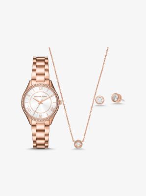 Mini Lauryn Rose Gold-Tone Watch and Jewelry Gift Set image number 0