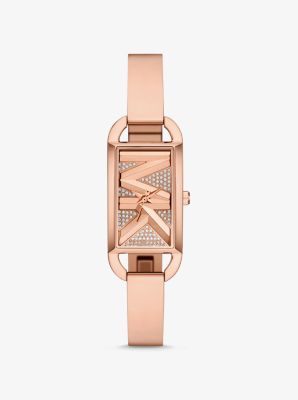 Mini Empire Pavé Rose Gold-Tone Bangle Watch image number 0