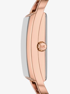 Mini Empire Pavé Rose Gold-Tone Bangle Watch image number 1