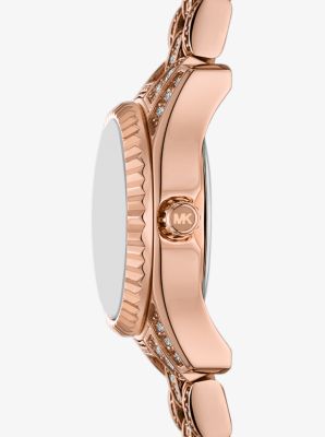 Reloj Lexington mini en tono dorado rosa con incrustaciones image number 1