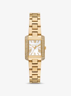 Mini Emery Pavé Gold-Tone Watch image number 0