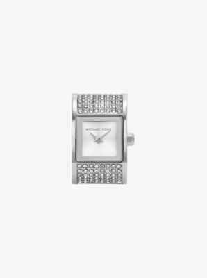 Darrington Pavé Silver-Tone Ring Watch image number 1