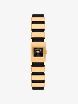 Mini Darrington Gold-Tone and Leather Watch image number 0