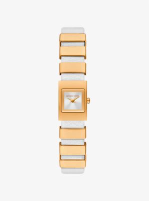 Mini Darrington Gold-Tone and Leather Watch image number 0