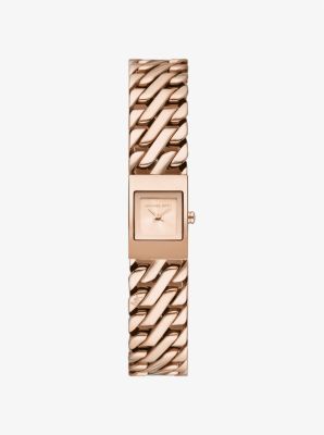 Petite montre Darrington à maillons ton or rose