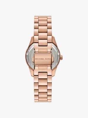 Mini montre Lexington ton or rose avec pierres pavées