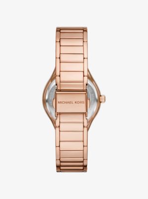 Mini montre Sylvia ton or rose avec pierres pavées