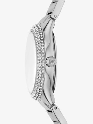 Mini montre Sylvia argentée avec pierres pavées in ARGENT | Michael Kors