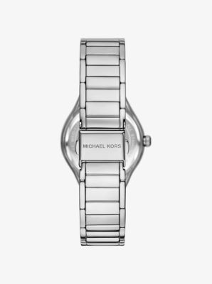 Mini montre Sylvia argentée avec pierres pavées in ARGENT | Michael Kors