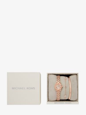 Petite Lexington Pavé Rose Gold-Tone Watch and Jewelry Gift Set image number 3