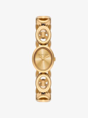 Michael Kors Mini Maude Gold-tone Link Watch In Gold