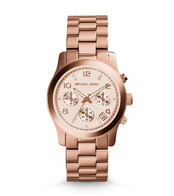 Rose Gold-Tone Stainless Steel Chronograph Runway Watch | Michael Kors
