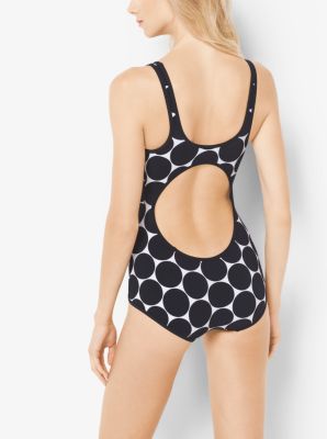 Bold Dot Cutout Maillot