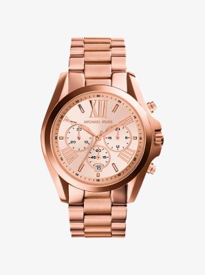 michael kors two tone bradshaw watch