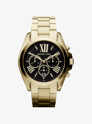 michael kors black and gold watch