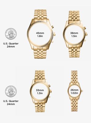 Oversized Gold-Tone Watch | Michael Kors