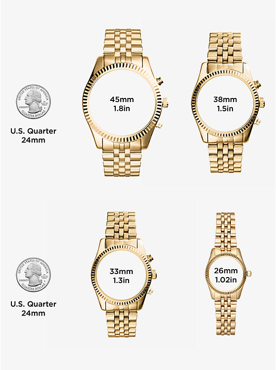 Oversized Gold-Tone Watch image number 1