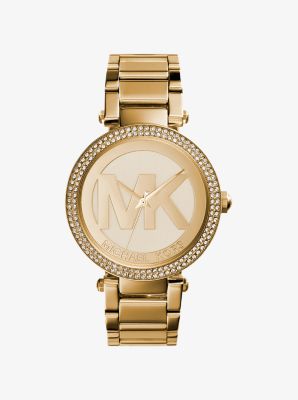 Parker Pav&eacute; Gold-Tone Watch