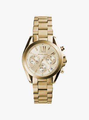 Oversized Bradshaw Gold Tone Watch Michael Kors